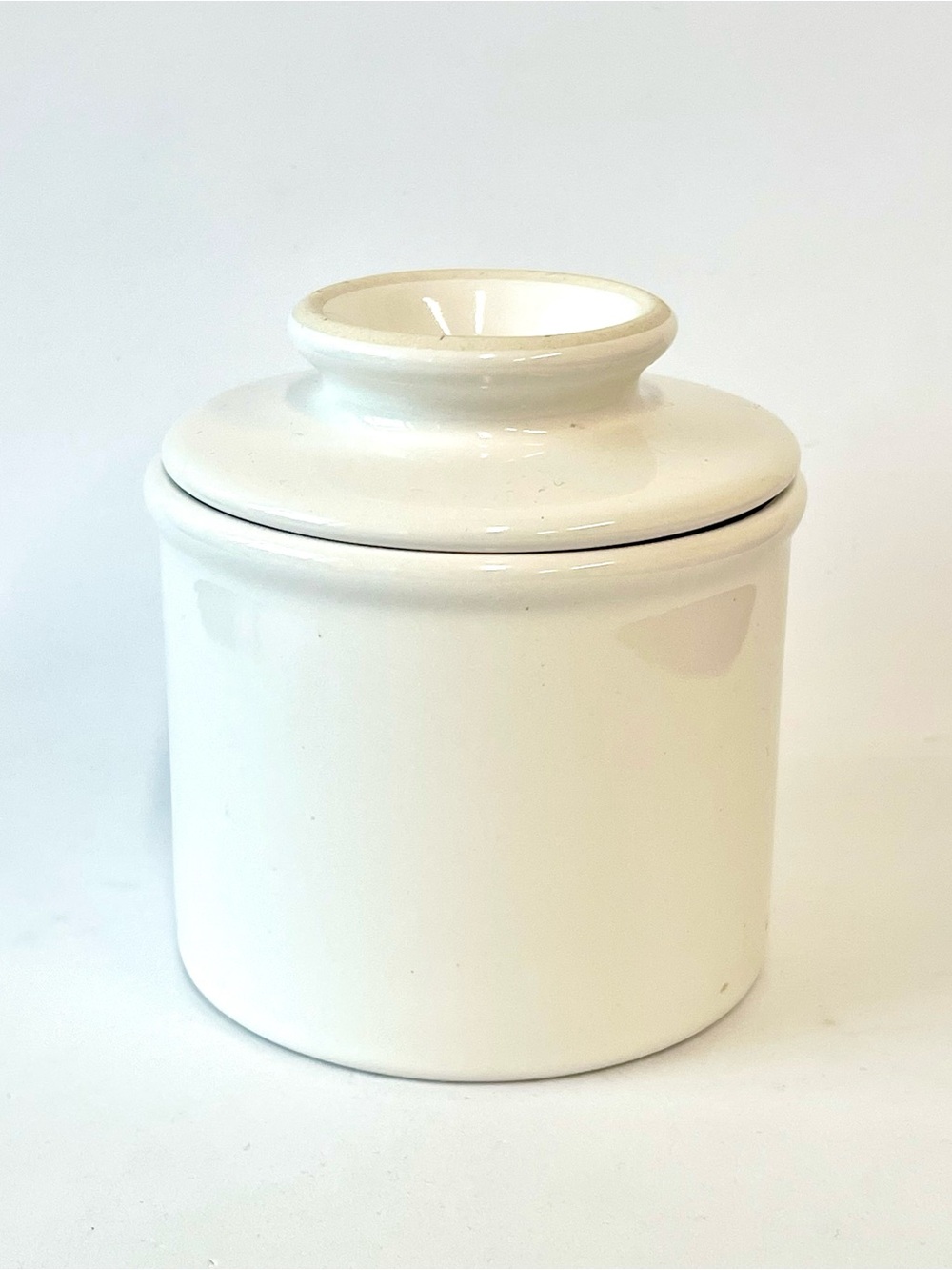 Vintage White Ironstone French Butter Bell Crock Keeper USA Pottery Farmhouse’s